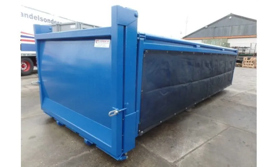 afzetcontainer met kiepklep en klapnetten - ook vloeistofdicht te produceren